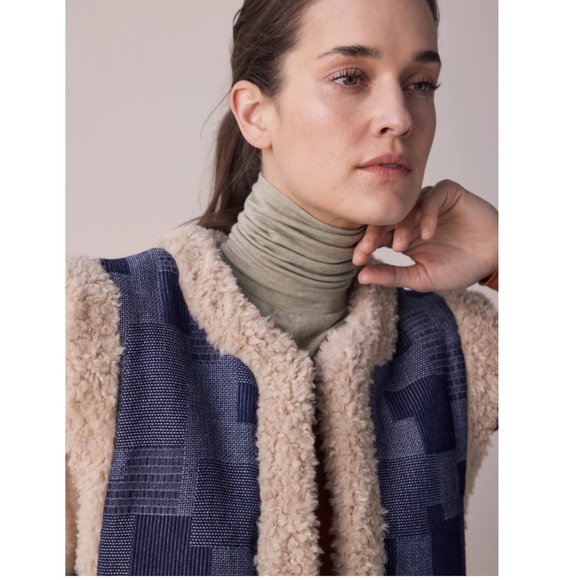 Amente indigo Japanese boro patchwork Vest - Picture 4 of 11